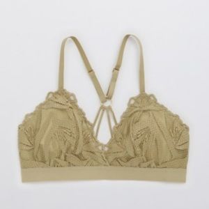 Aerie Paradise Embroidery Lace Triangle Bralette